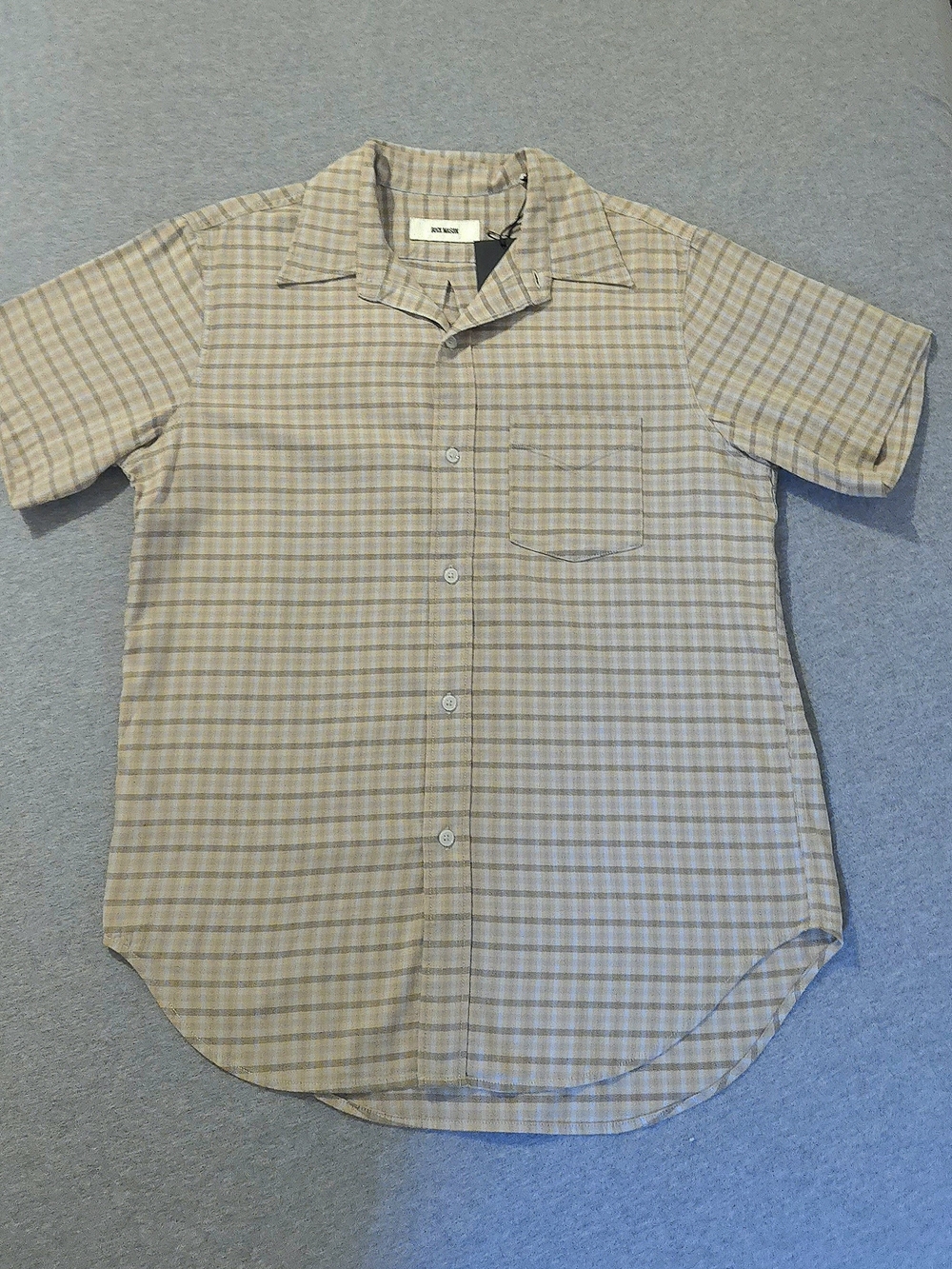 Draped Twill S/S One Pocket Shirt  Bodie Plaid